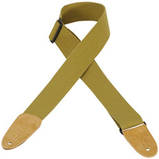 Levys MC8-TAN Deluxe Series 2 Inch Cotton Guitar Strap with Suede Ends (Tan)