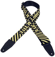 Levys MPS2-005 2 Sonic Art Sublimation Printed Polyester Guitar Strap (Yellow Radio Active)