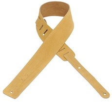 Levys MS1-TAN 2 1/2 Inch Hand-Brushed Suede Guitar Strap (Tan)