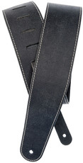 Planet Waves 25VNSOO-DX 2.5 Inch Stonewashed Leather with Contrast Stitch Guitar Strap (Black)