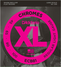 D'Addario ECB81 45-100 Chromes Bass Long Scale 4 String Bass Guitar Strings