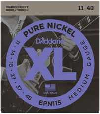 D'Addario EPN115 11-48 Pure Nickel Blues/Jazz Rock Electric Guitar Strings