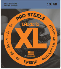 D'Addario EPS510 10-46 ProSteels Regular Light Electric Guitar Strings