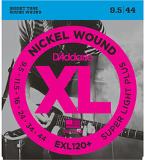D'Addario EXL120+ 9.5-44 Nickel Wound Super Light Plus Electric Guitar Strings