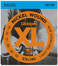 D'Addario EXL140 10-52 Nickel Wound Light Top Heavy Bottom Electric Guitar Strings