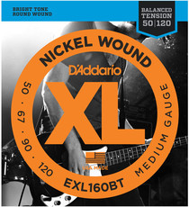 D'Addario EXL160BT 50-120 XL Nickle Round Wound Balanced Tension Medium Long Scale Bass Guitar Strings