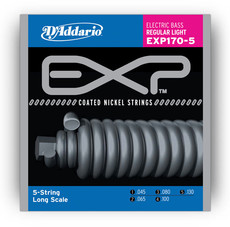 D'Addario EXP170-5 45-130 Coated Nickel Wound Bass Light Long Scale 5 String Bass Guitar