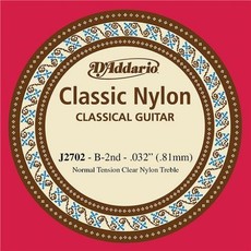 D'Addario J2702 Student Nylon Normal Tension Nylon Clear 2nd String