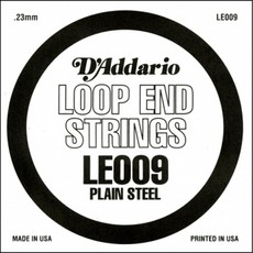 D'Addario LE009 .09 Single Plain Steel Loop End Banjo Single String