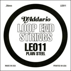 D'Addario LE011 .011 Single Plain Steel Loop End Banjo Single String