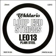 D'Addario LE013 .013 Single Plain Steel Loop End Banjo Single String