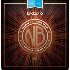 D'Addario NB1253 12-53 Nickel Bronze Light Acoustic Guitar Strings