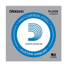 D'Addario PL008 .008 Plain Steel Single String