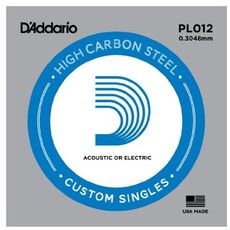 D'Addario PL012 .012 Single Plain Steel Single String