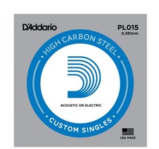D'Addario PL015 .015 Single Plain Steel Single String