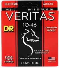 DR VTE-10 Veritas 10-46 Medium Quantum Nickel Electric Guitar Strings