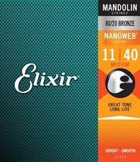 Elixir 11525 Nanoweb 11-40 Medium 80/20 Bronze Coated Mandolin String