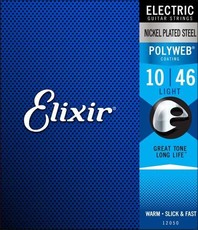 Elixir 12050 Polyweb 10-46 Light Nickel Plated Steel Coated Electric Guitar Strings