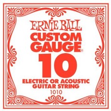 Ernie Ball 1010 .010 Plain Steel Single String