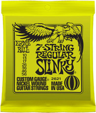 Ernie Ball 2621 7 String Regular Slinky 10-56 Nickel Wound 7 String Electric Guitar Strings