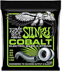 Ernie Ball 2736 Cobalt Slinky 45-130 5 String Bass Guitar Strings