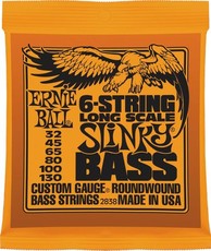 Ernie Ball 2838 6 String Slinky 32-130 6 String Nickel Wound Long Scale Bass Guitar Strings
