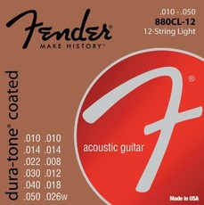 Fender 80/20 Coated Dura-Tone 880CL-12 12 String Acoustic Guitar Strings