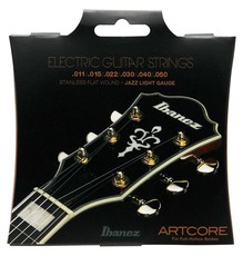 Ibanez IFAS6SL Artcore 11-50 Jazz Light Stainless Steel Flat Wound Electric Guitar Strings
