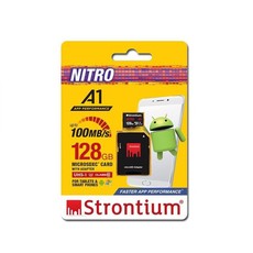 Strontium 128GB NITRO Micro SDXC A1 UHS-I (U3) Card with Adaptor