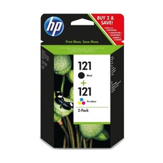 HP 121 2 pack Black tri-colour Original Ink Cartridges