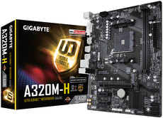 Gigabyte - A320M-H AM4 AMD A320 SATA 6Gb/s USB 3.1 HDMI Micro ATX AMD Motherboard