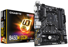 Gigabyte - B450M DS3H AM4 AMD B450 SATA 6Gb/s Micro ATX AMD Motherboard
