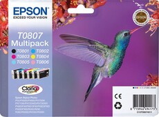 Epson - Ink - T0807 - Multi-Pack (Bcmylclm)- Hummingbird