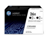 HP 26X 2-pack High Yield Black Original LaserJet Toner Cartridges