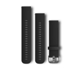 Garmin Quick Release Band Black silicone silver buckle (20mm)