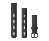 Garmin Quick Release Band Black silicone silver buckle (20mm)