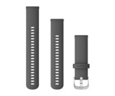 Garmin Quick Release Band Black silicone silver buckle (20mm)