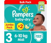 Pampers Baby Dry - Size 4+ Twin Giant - 2x70 Nappies