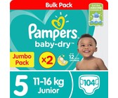 Pampers Baby Dry - Size 4+ Twin Giant - 2x70 Nappies