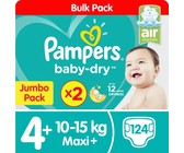 Pampers Baby Dry - Size 4+ Twin Giant - 2x70 Nappies