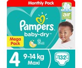 Pampers Baby Dry - Size 4+ Twin Giant - 2x70 Nappies