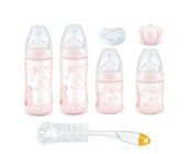NUK FC+ Temperature Control 4 Bottle Crate StarterPackSTD-Sil Teat-Tulip