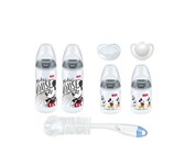 NUK FC+ Temperature Control 4 Bottle Crate StarterPackSTD-Sil Teat-Tulip