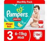 Pampers Baby Dry - Size 4+ Twin Giant - 2x70 Nappies