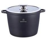 Berlinger Haus Marble Coating Stock Pot with Lid 26cm - Carbon Metallic