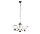 Metal Chandelier with Alabaster Glass 3 Lights - Bright Star Lighting