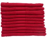 Auchen Face Cloth 30x30cms 380GSM (10 Pc Pack) Red