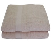 Bunty's Surplus Bath Sheet 100 x 180cms 464GSM Design 17 (2 Piece Pack) - Peach