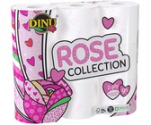 Dinu Bathroom Tissue 2 ply pink Rose 9's 350 sheets