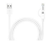 Adata Apple Sync and Charge Lightning 2-in-1 Cable - White